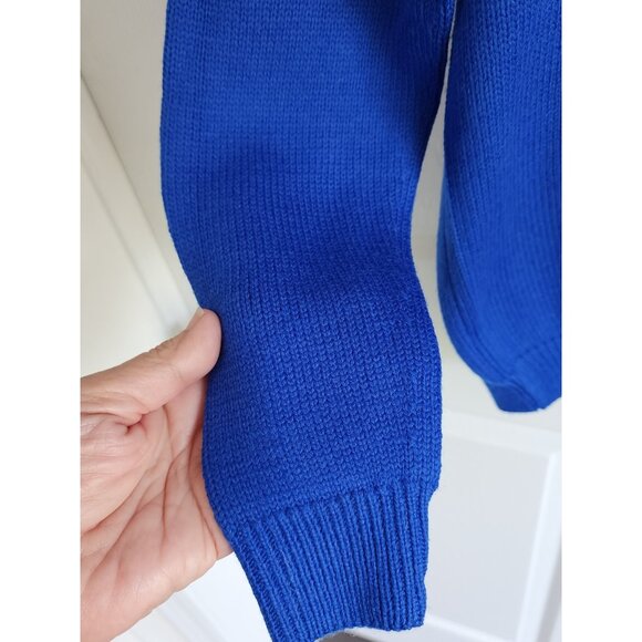 V-Neck Blue Sweater for Women - Picture 7 of 9